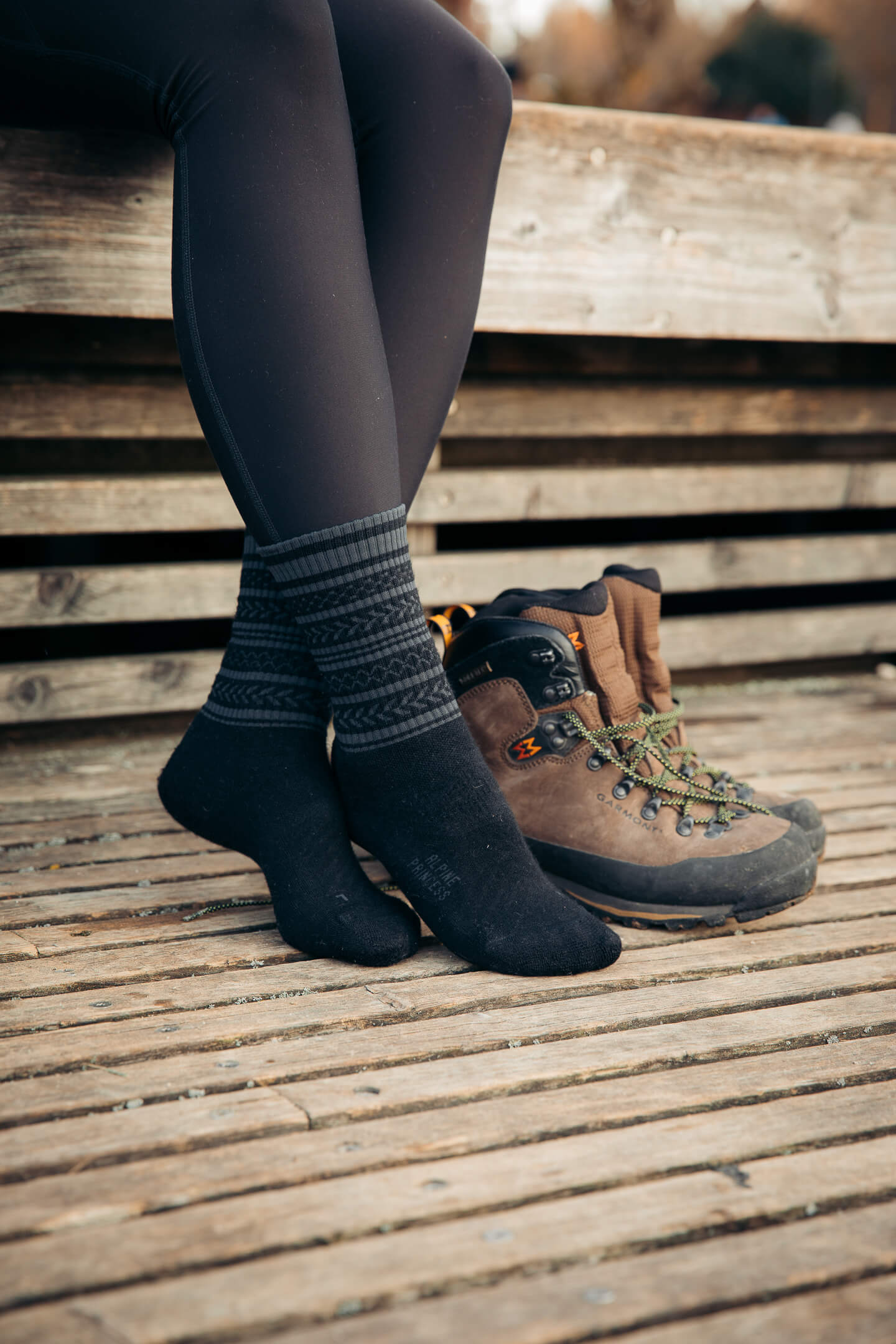Abisko Merino Socks - Charcoal - Image 4