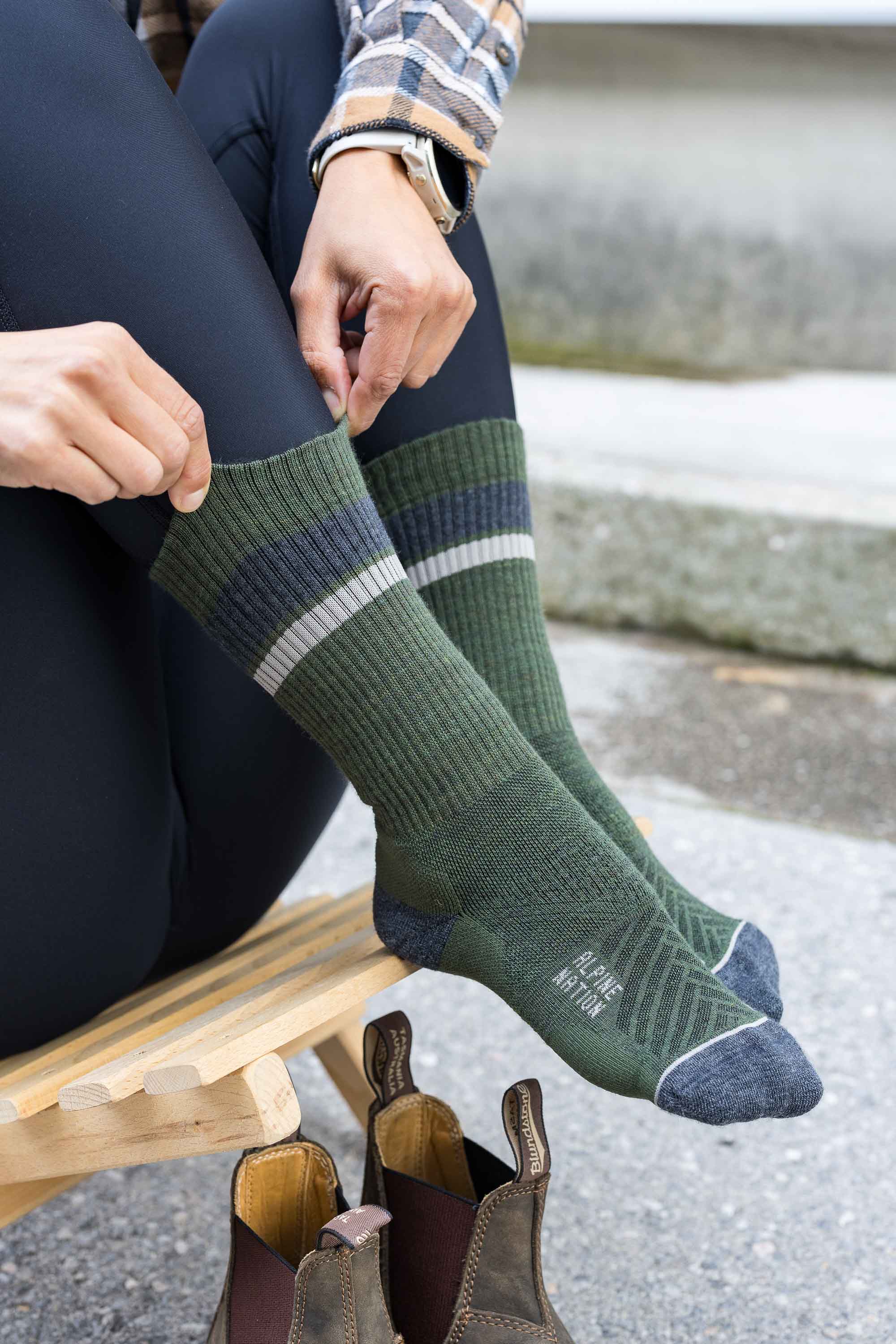 Abisko Merino Socks - Evergreen - Image 3