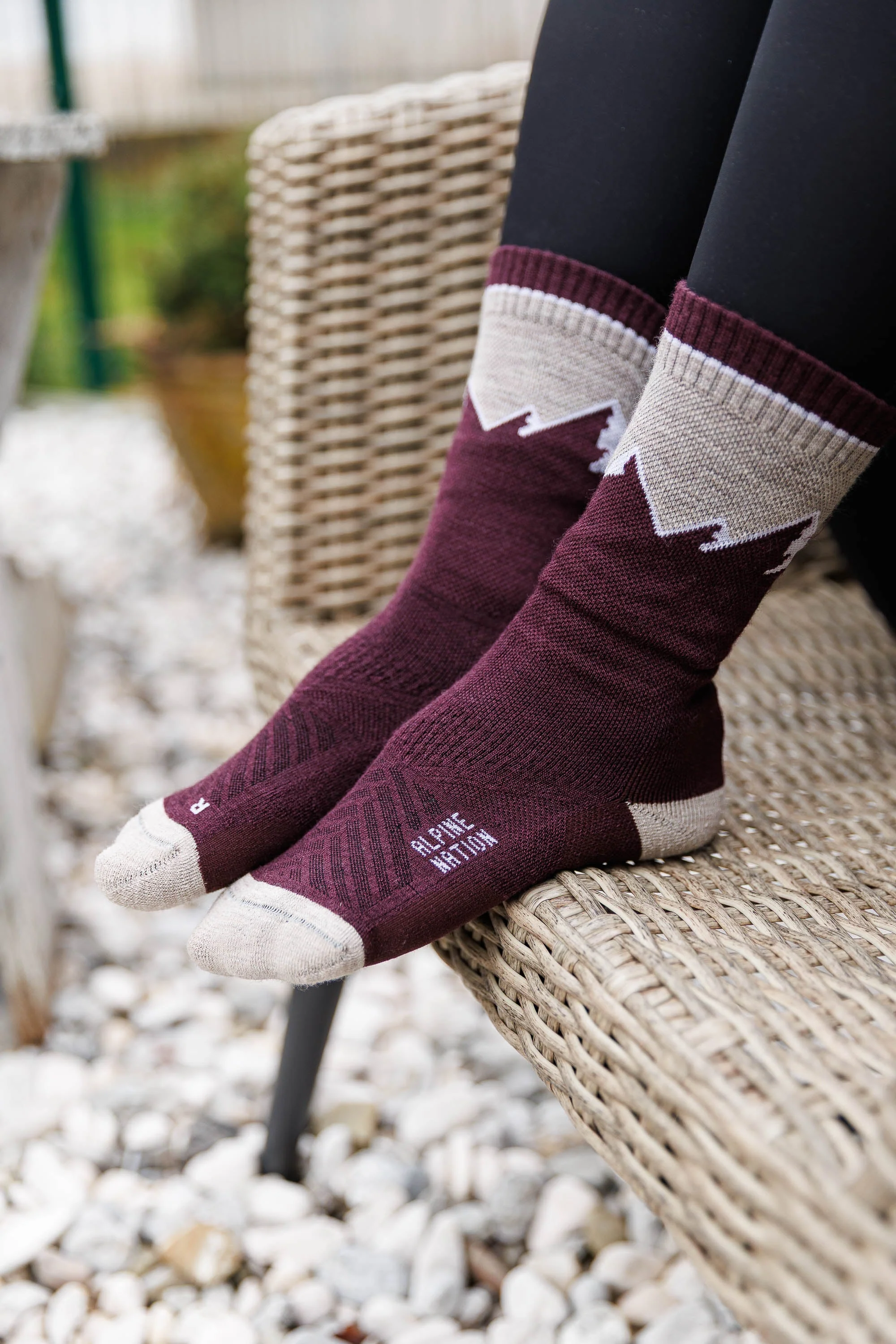 Abisko Merino Socks - Purple Horizon - Image 3