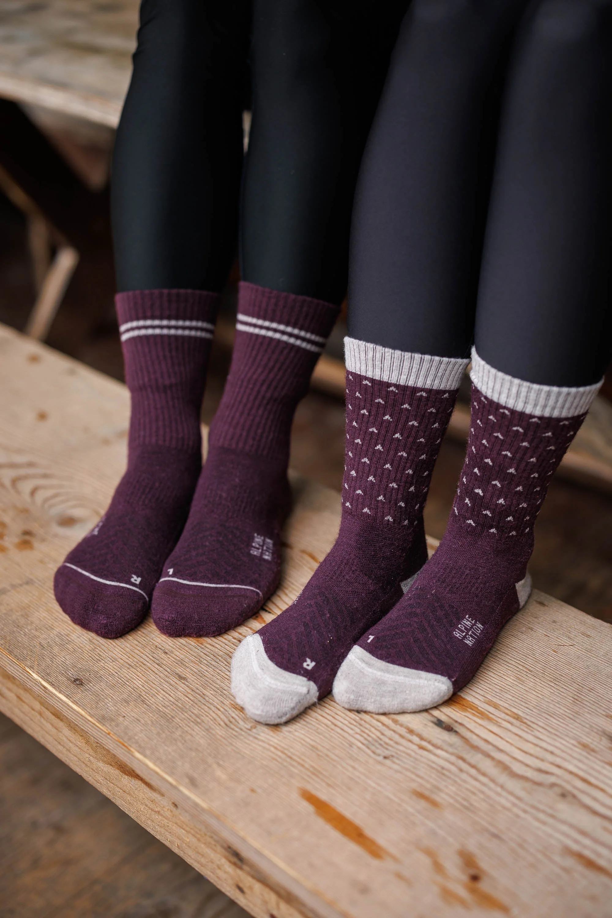 Abisko Merino Socks - Ruby - Image 3
