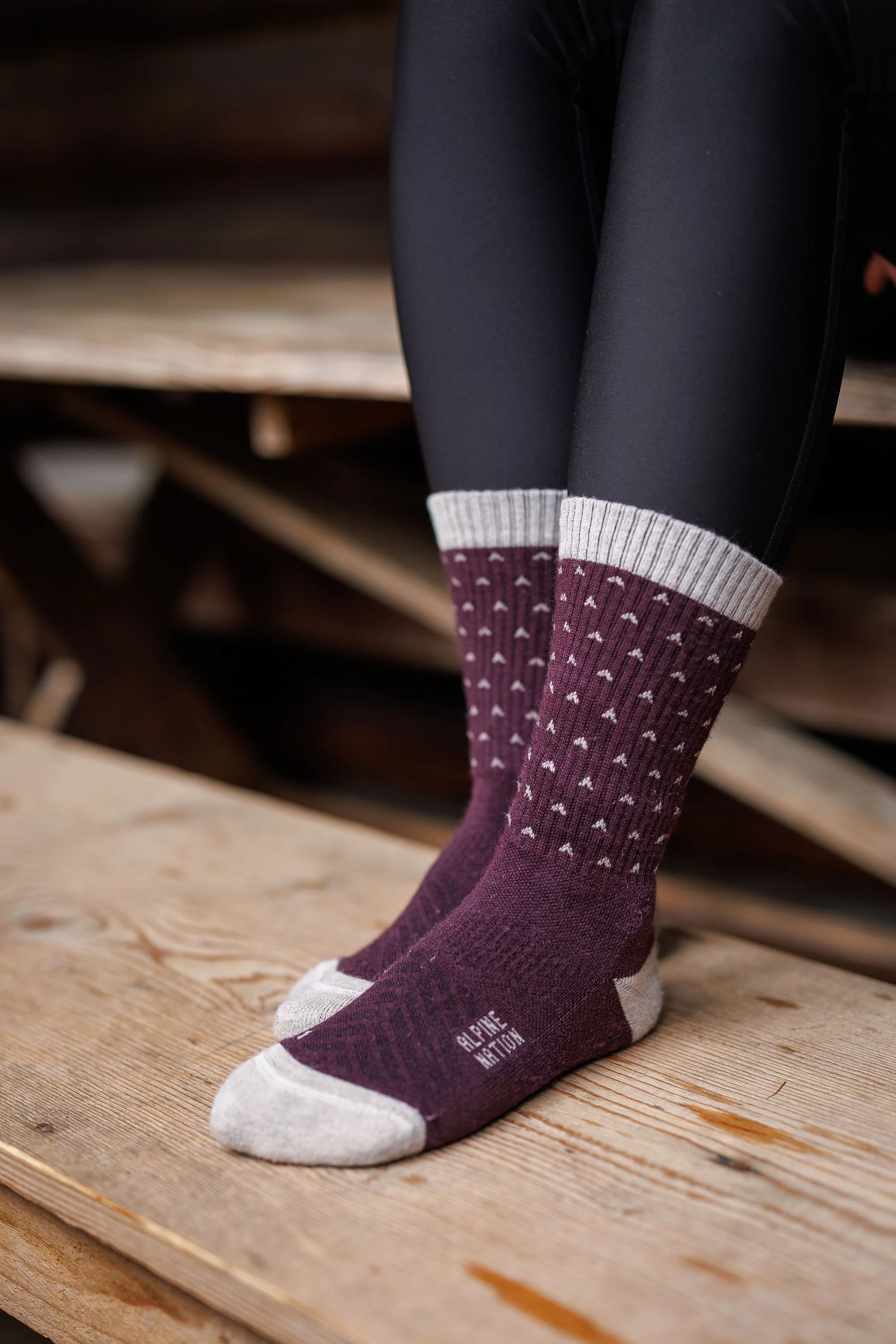 Abisko Merino Socks - Winterberry - Image 10