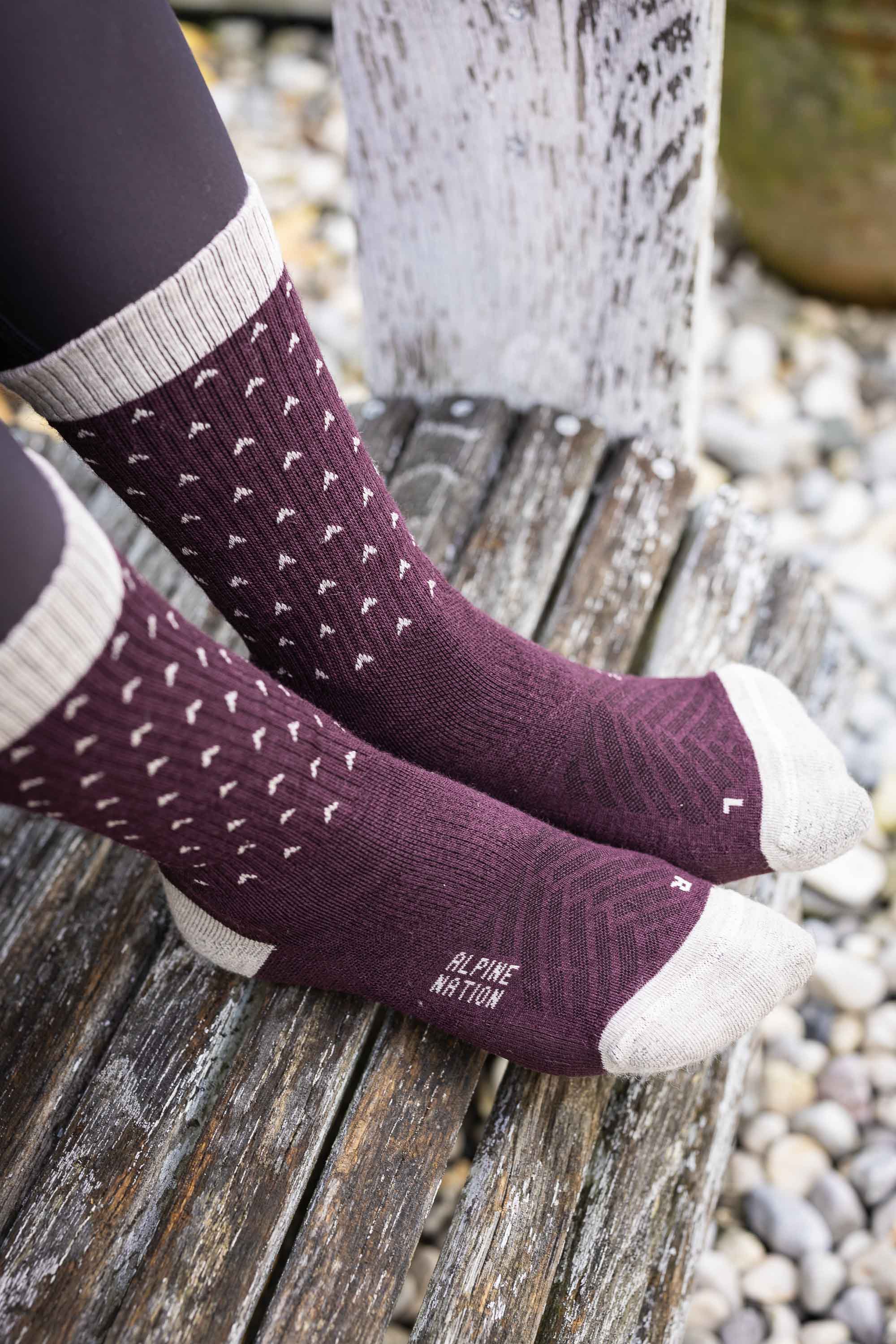 Abisko Merino Socks - Winterberry - Image 7