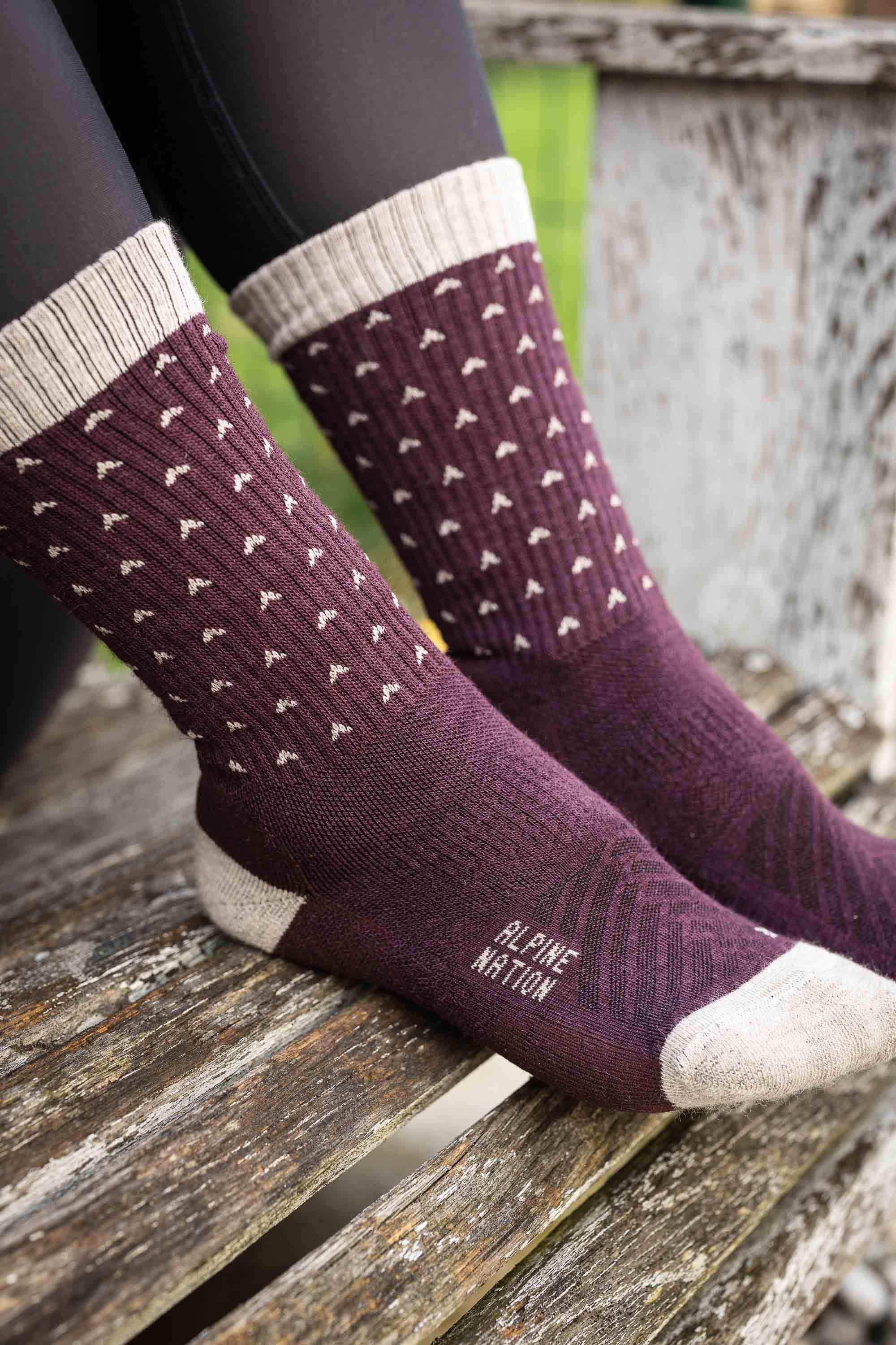 Abisko Merino Socks - Winterberry - Image 8