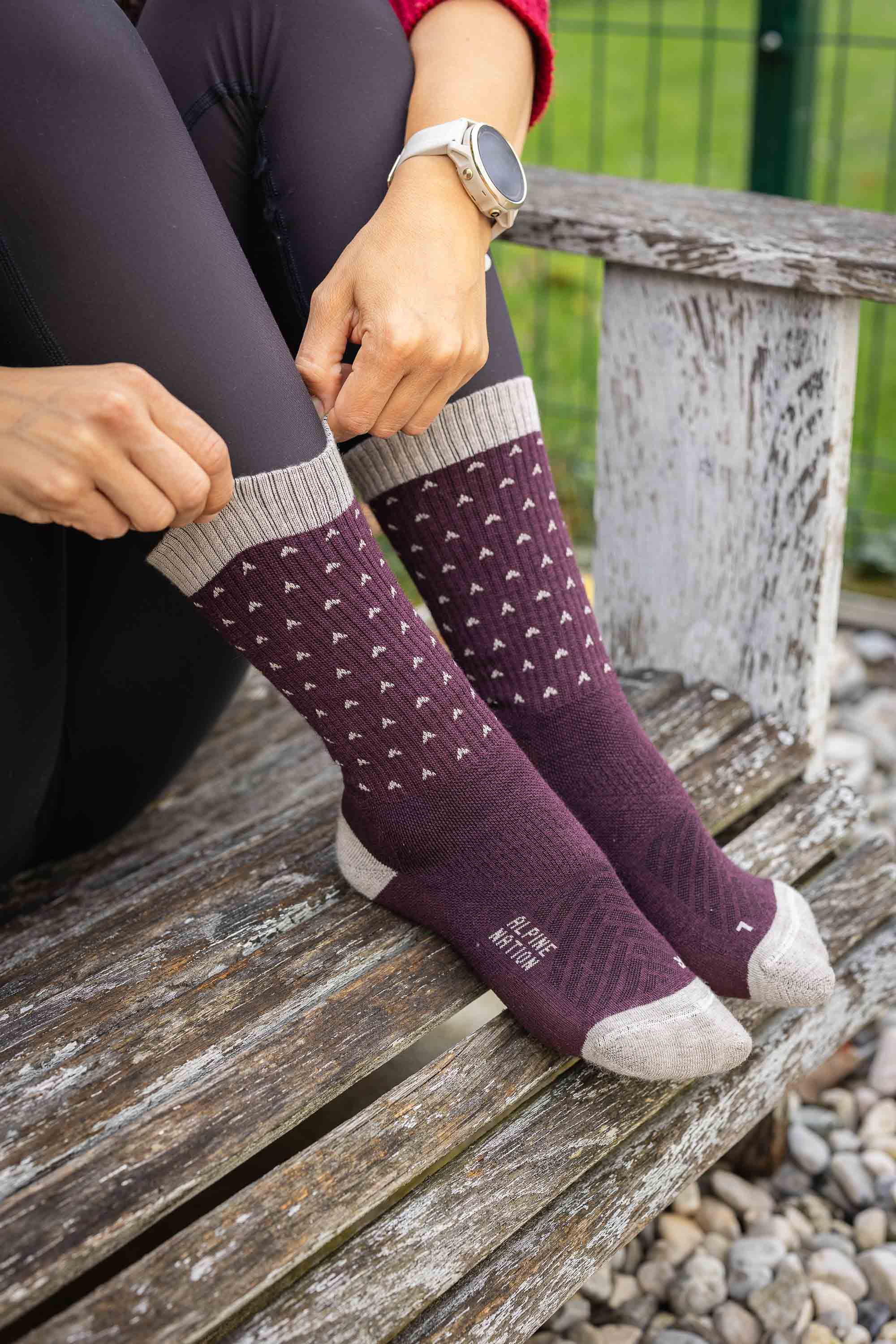 Abisko Merino Socks - Winterberry - Image 9