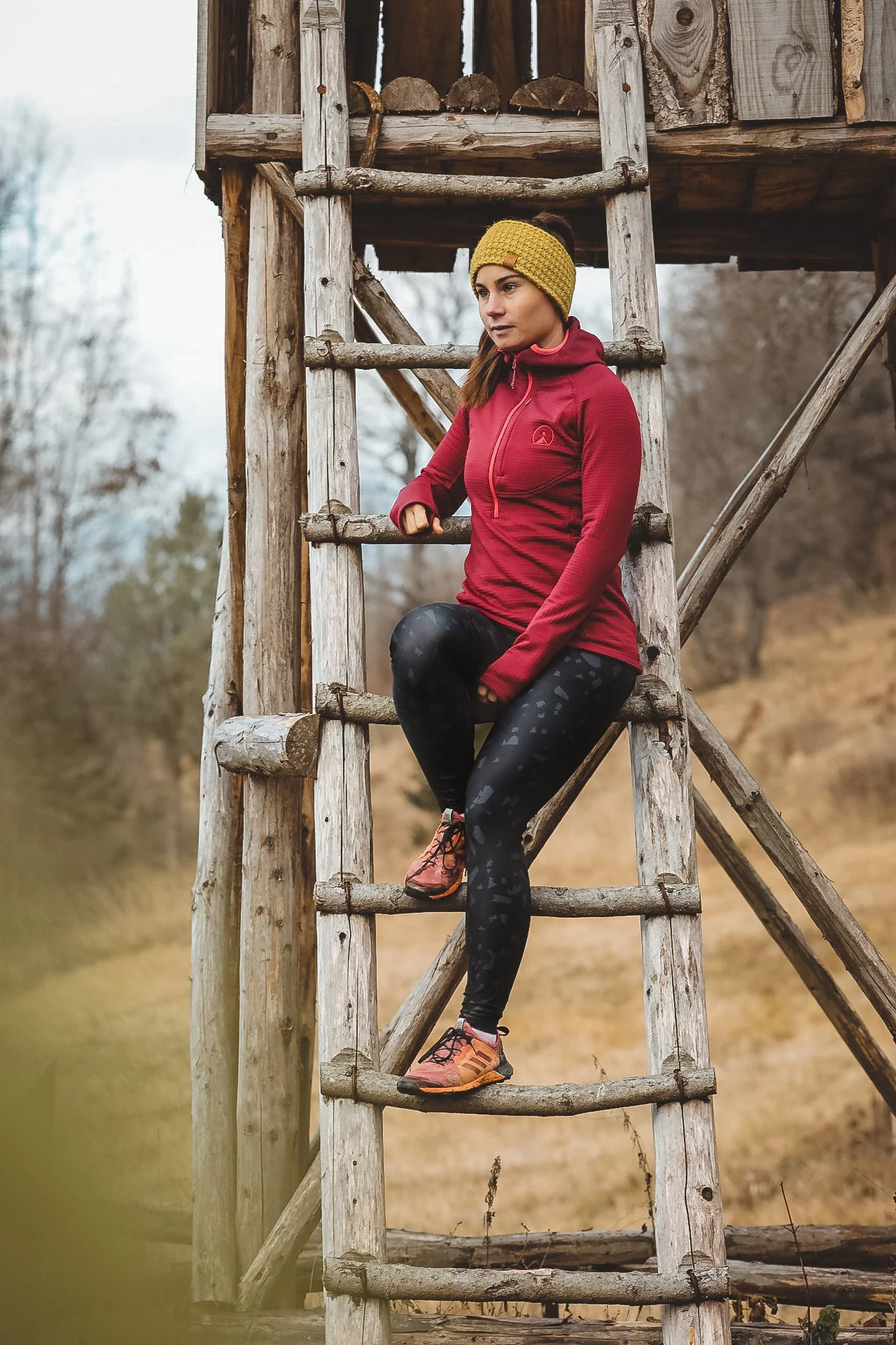 Hiker Leggings Black Terrazzo - Image 10