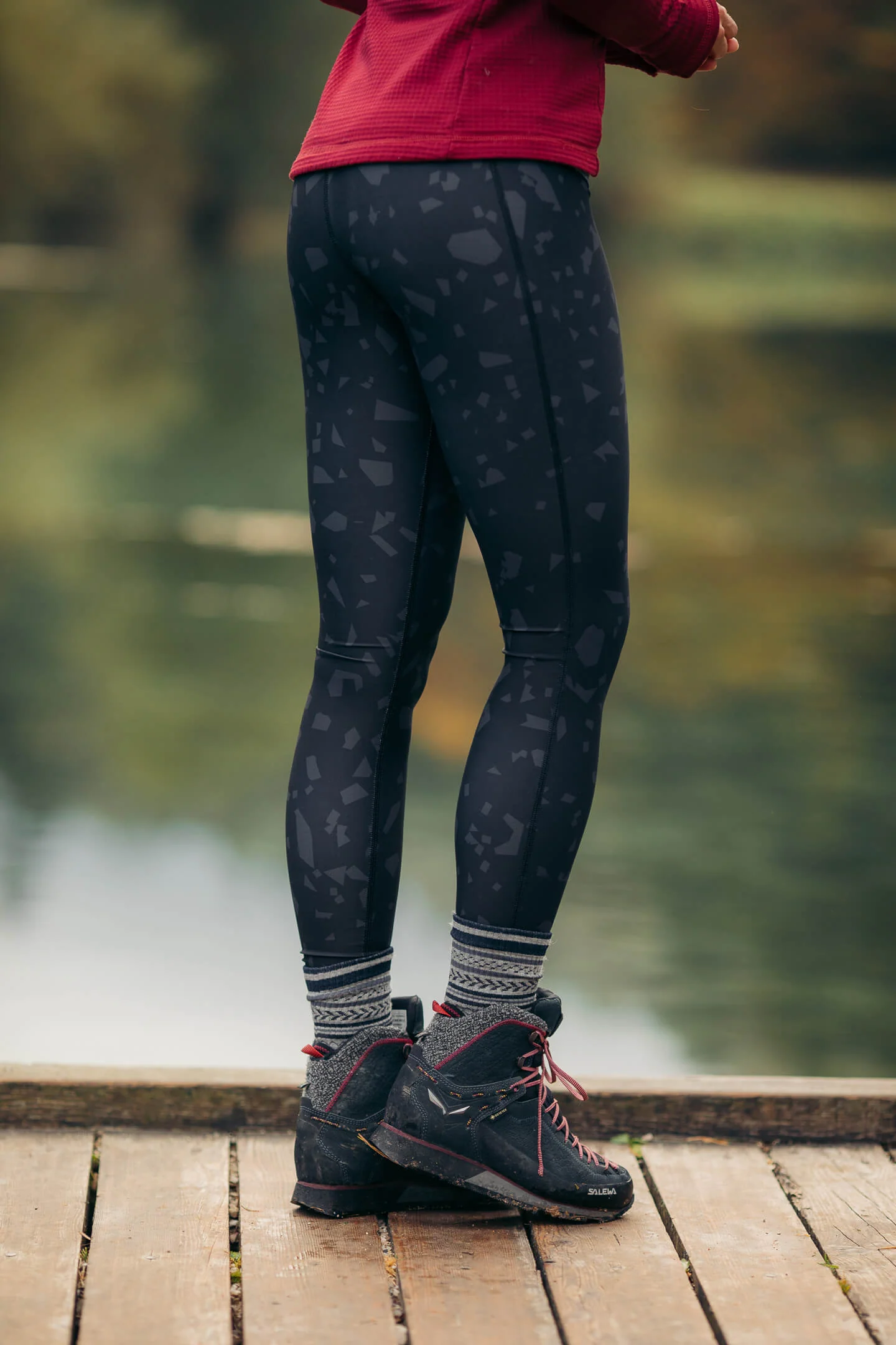 Hiker Leggings Black Terrazzo - Image 5