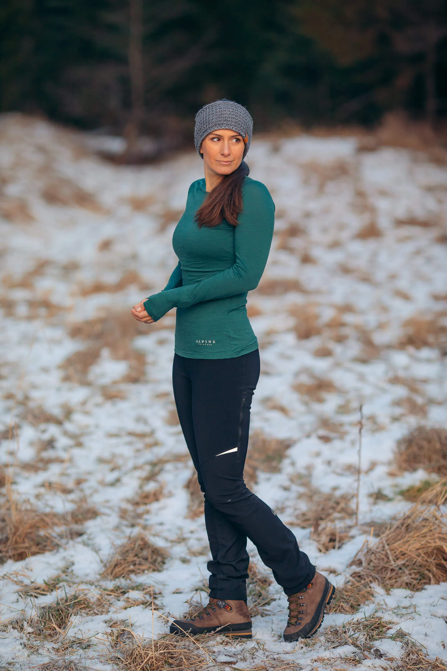 Merino Long Sleeve Tee Petrol - Image 3