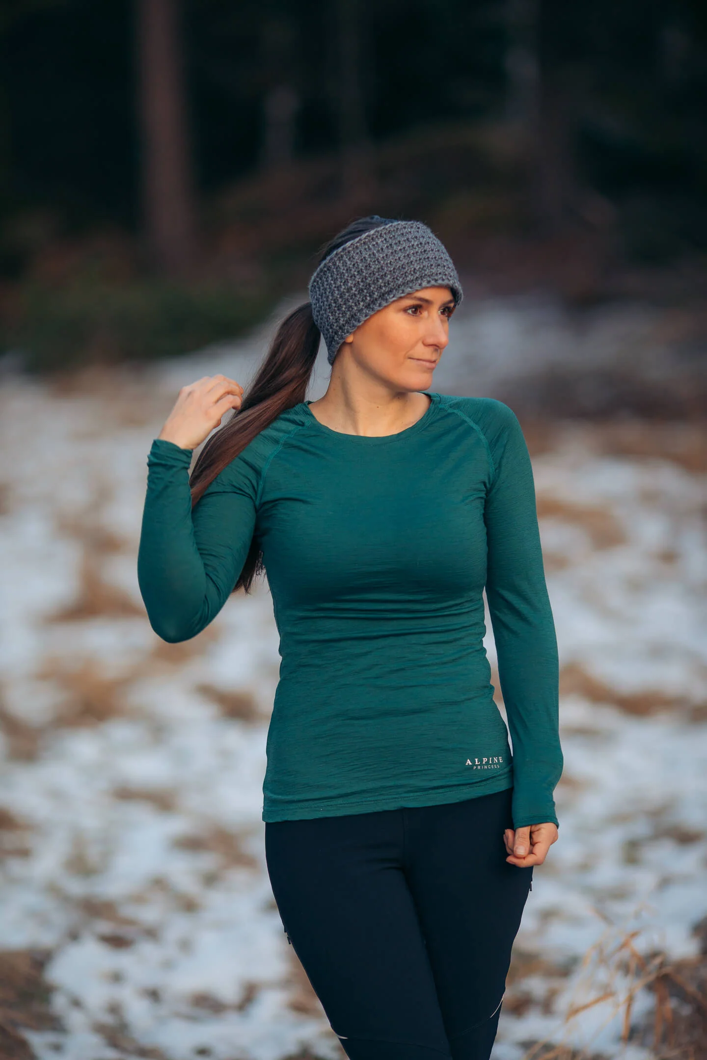 Merino Long Sleeve Tee Petrol - Image 4