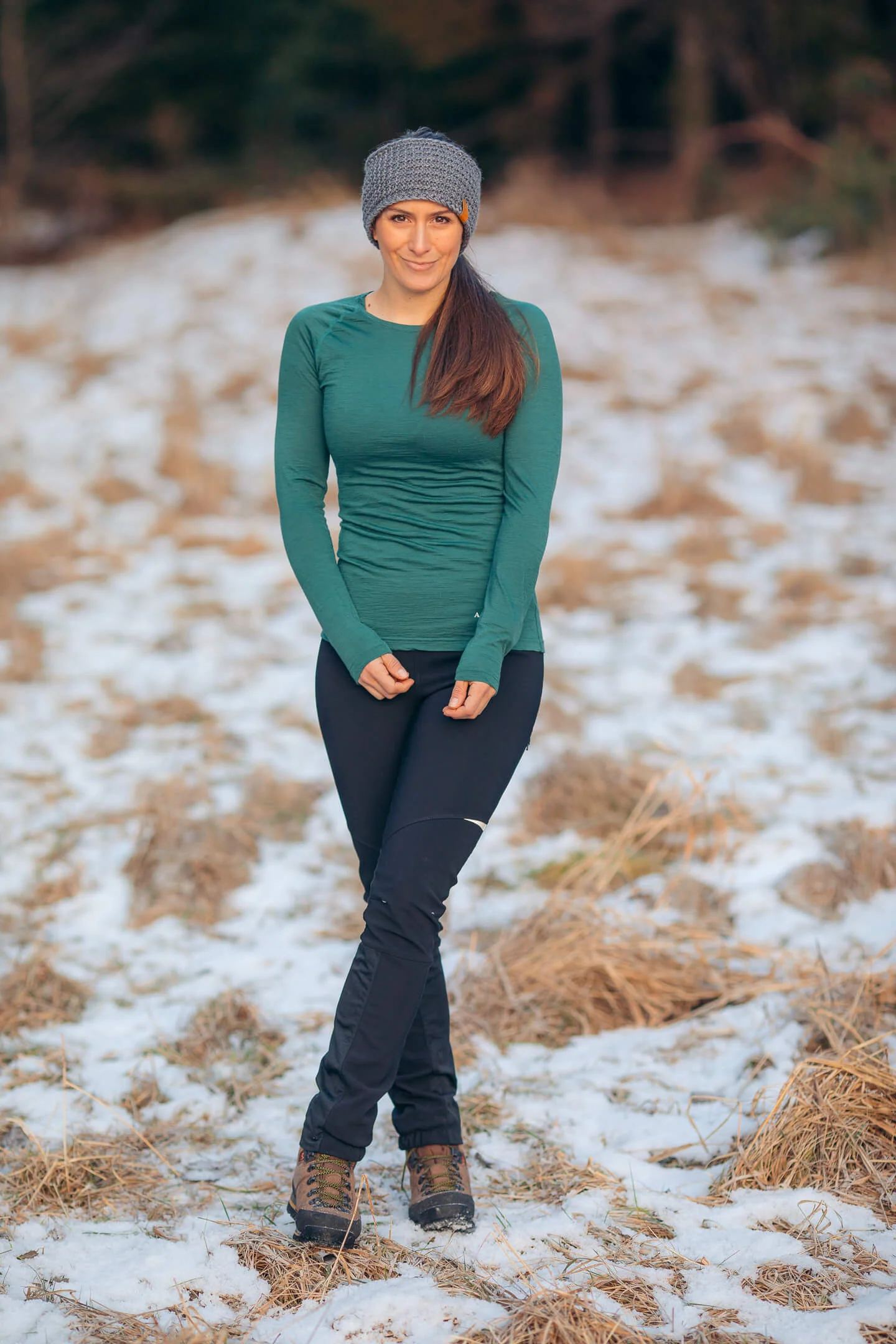 Merino Long Sleeve Tee Petrol - Image 8