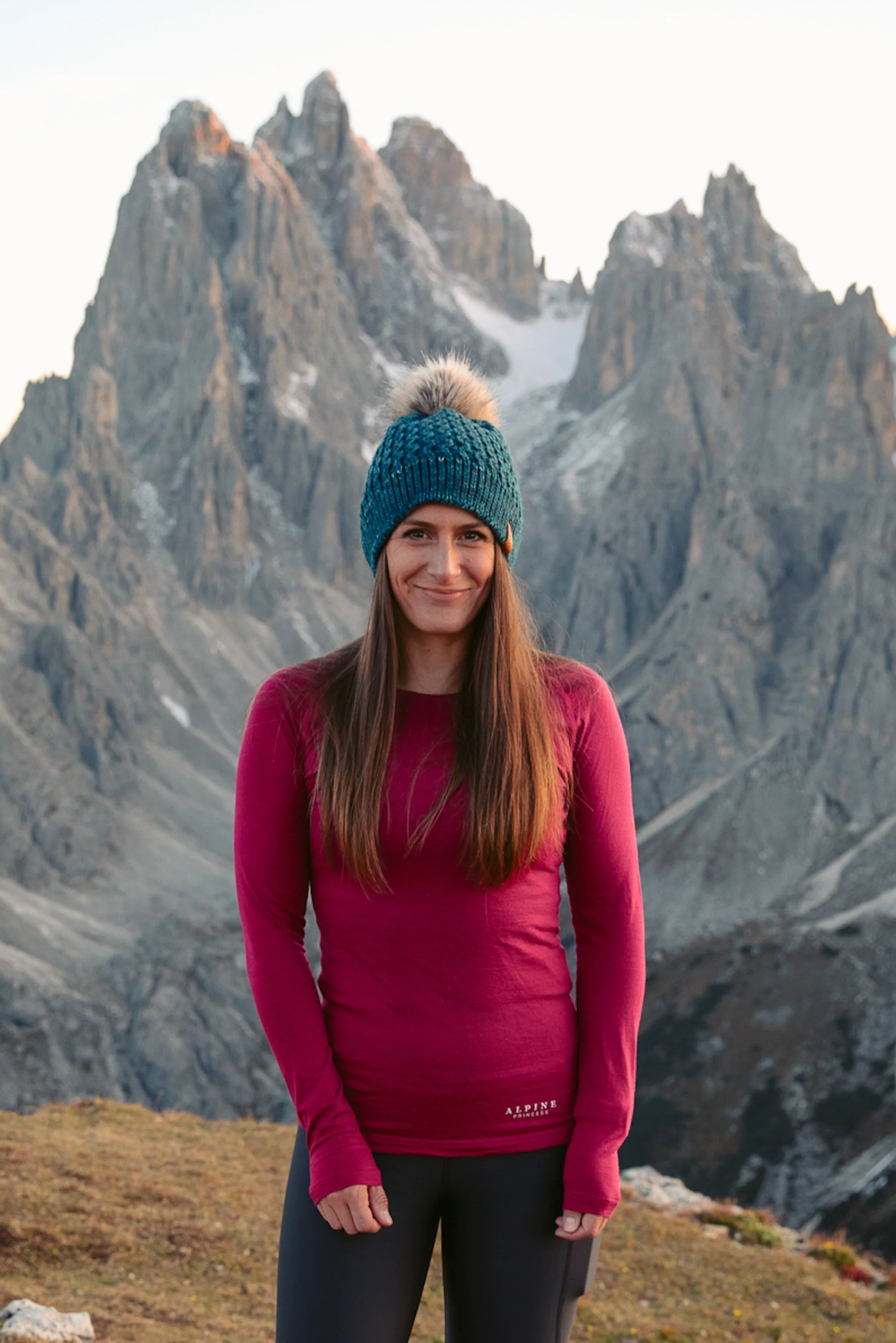 Merino Long Sleeve Tee Ruby Red - Image 8