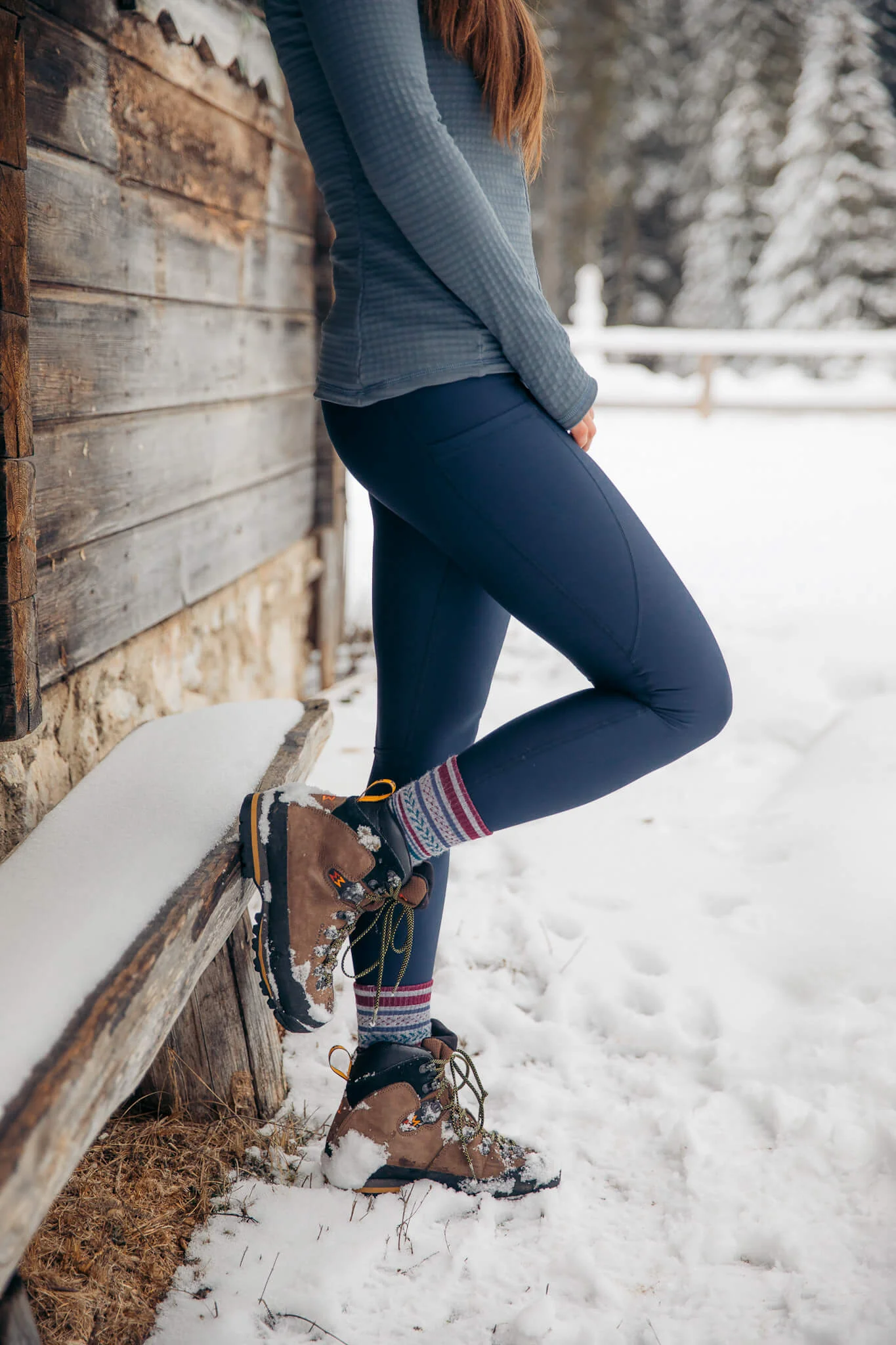 Rise Thermo Pocket Leggings Indigo Blue - Tall (+7cm) - Image 18