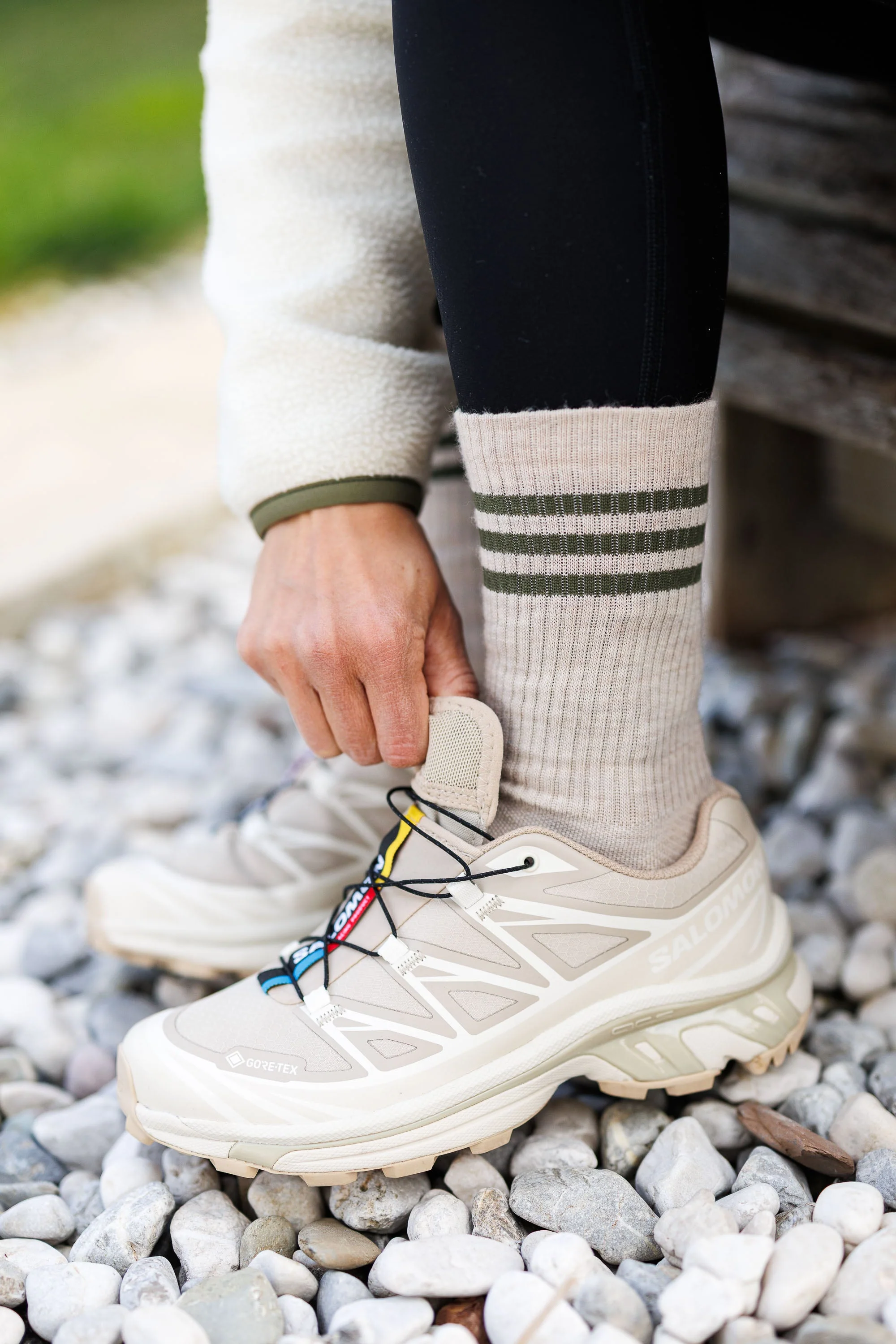 Seceda Light Merino Crew Socks Stone - Image 7