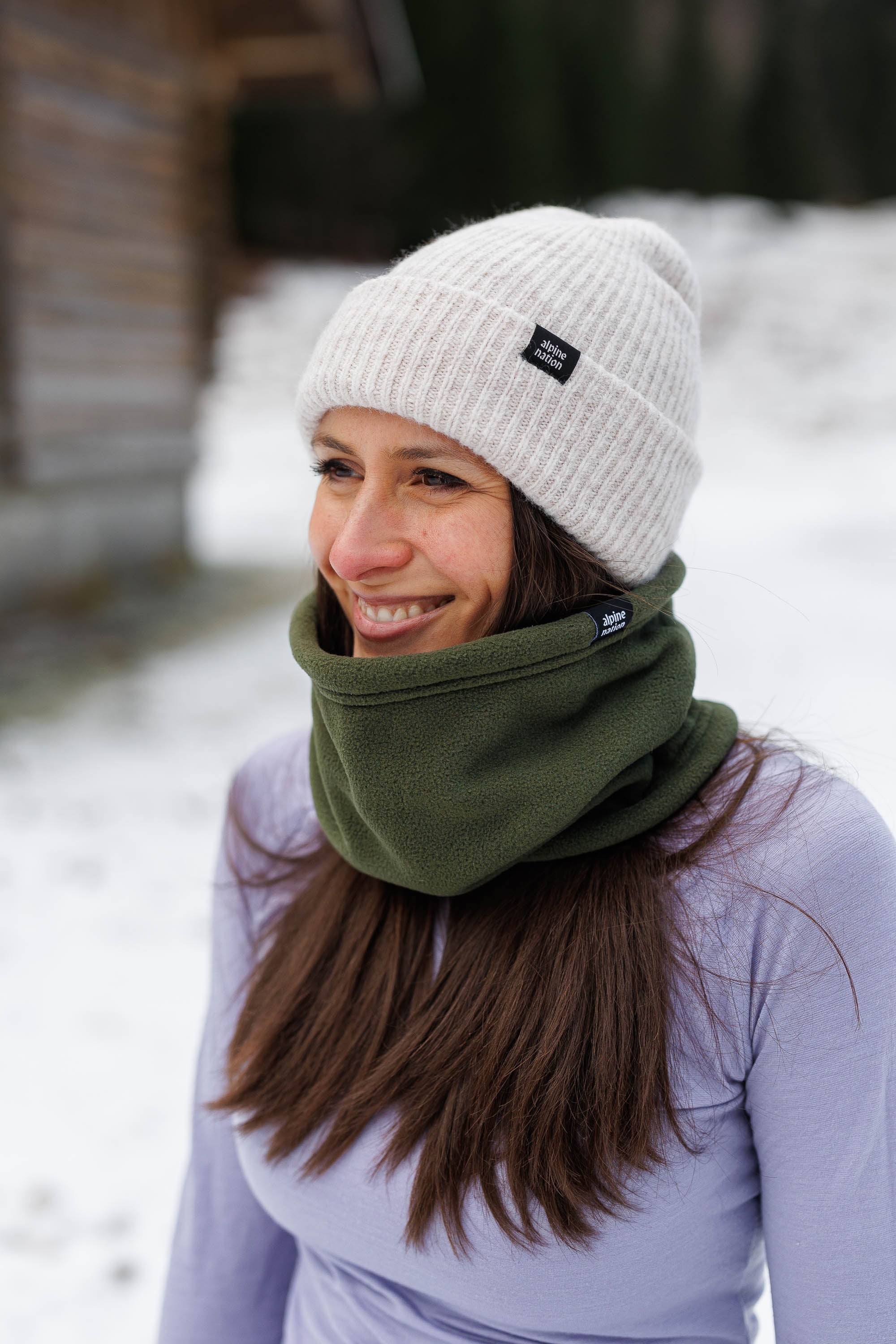 Sherpa Neckwarmer - Olive - Image 2