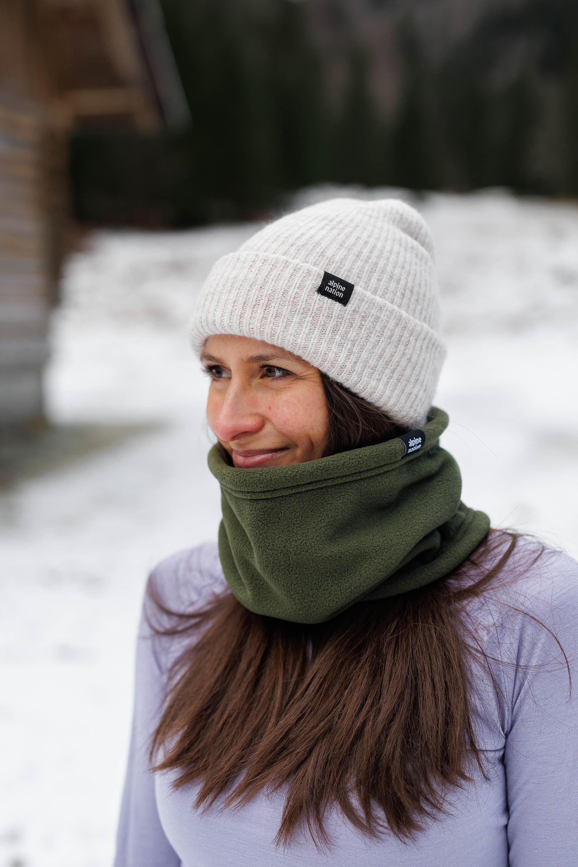 Sherpa Neckwarmer - Olive - Image 4