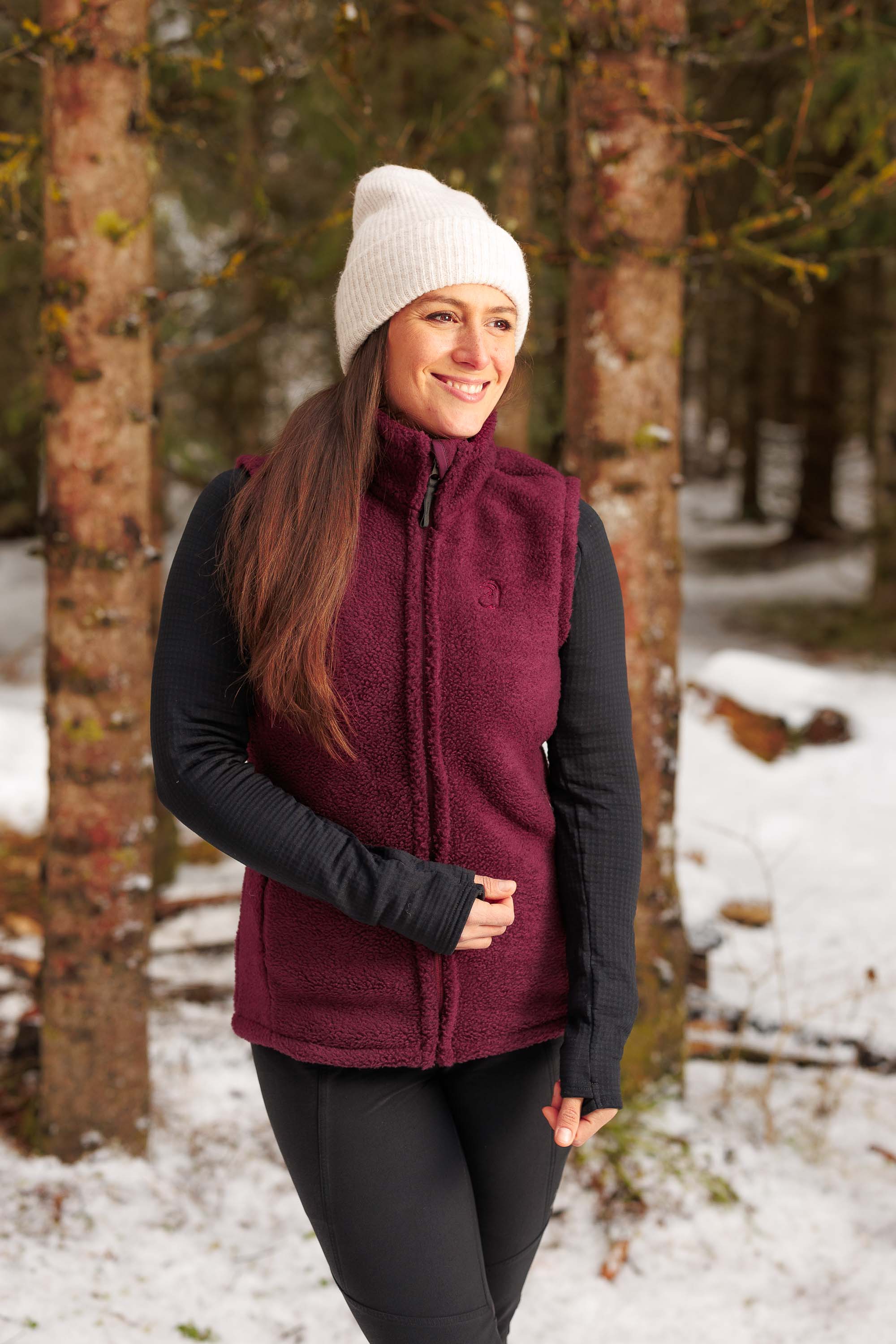 Sherpa Vest Burgundy - Image 11