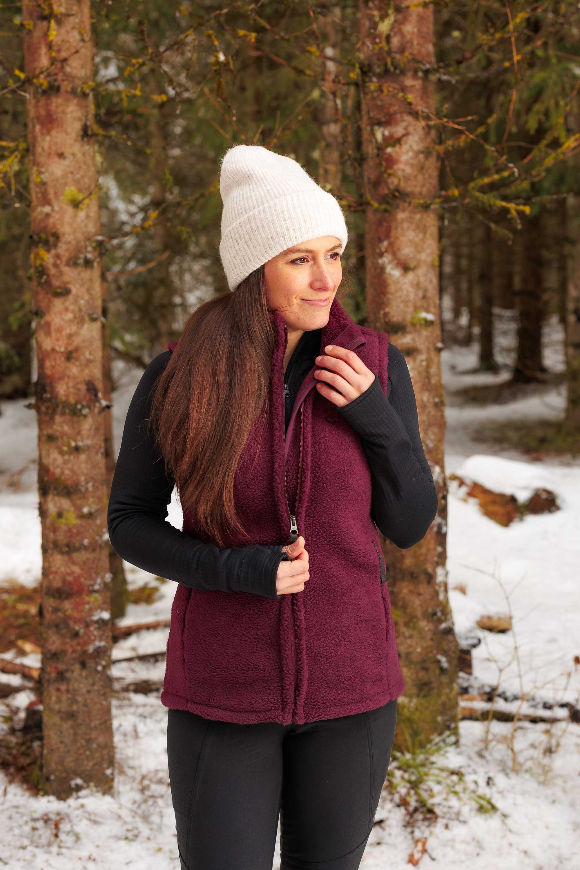 Sherpa Vest Burgundy - Image 13
