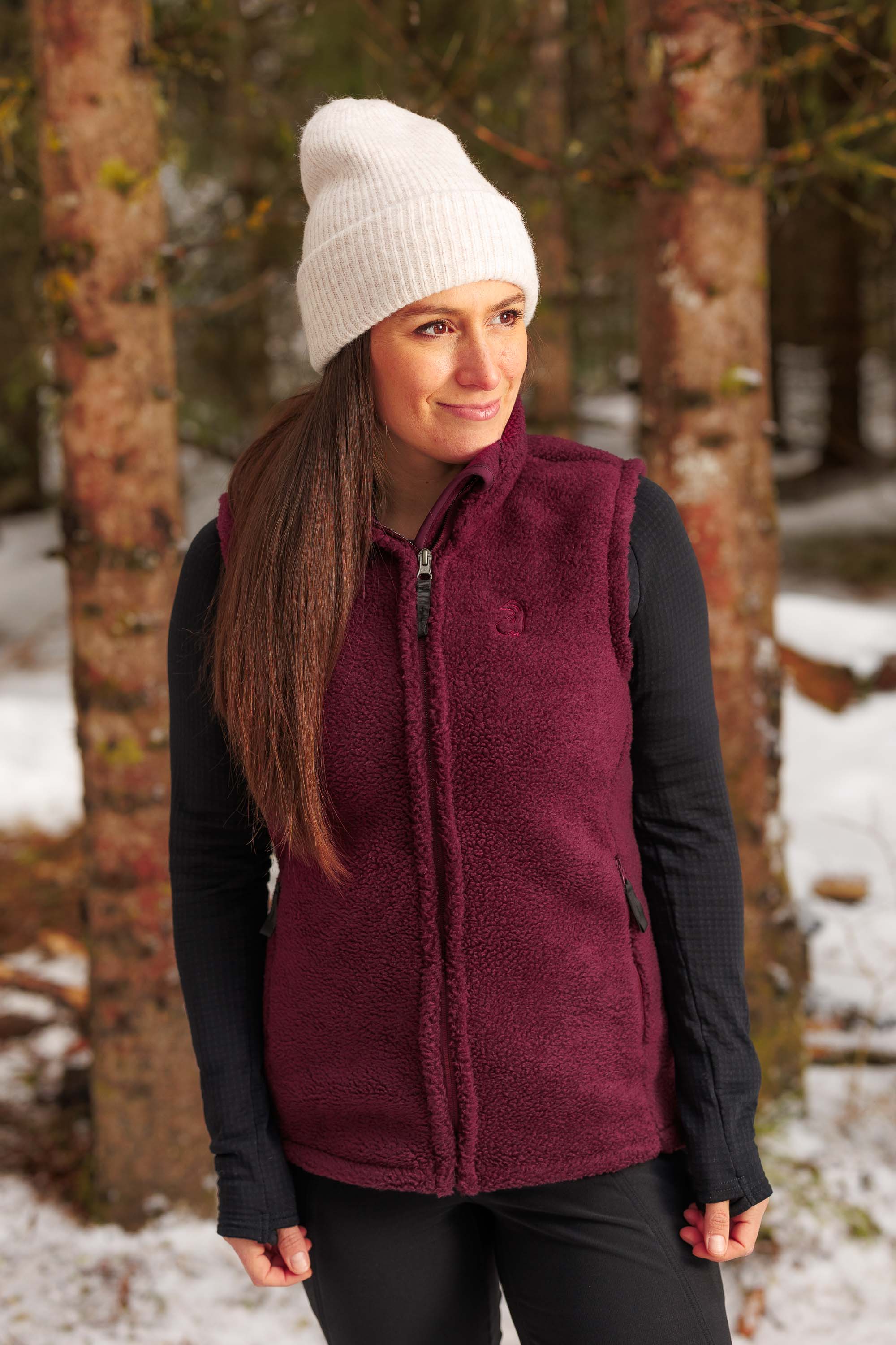 Sherpa Vest Burgundy - Image 14