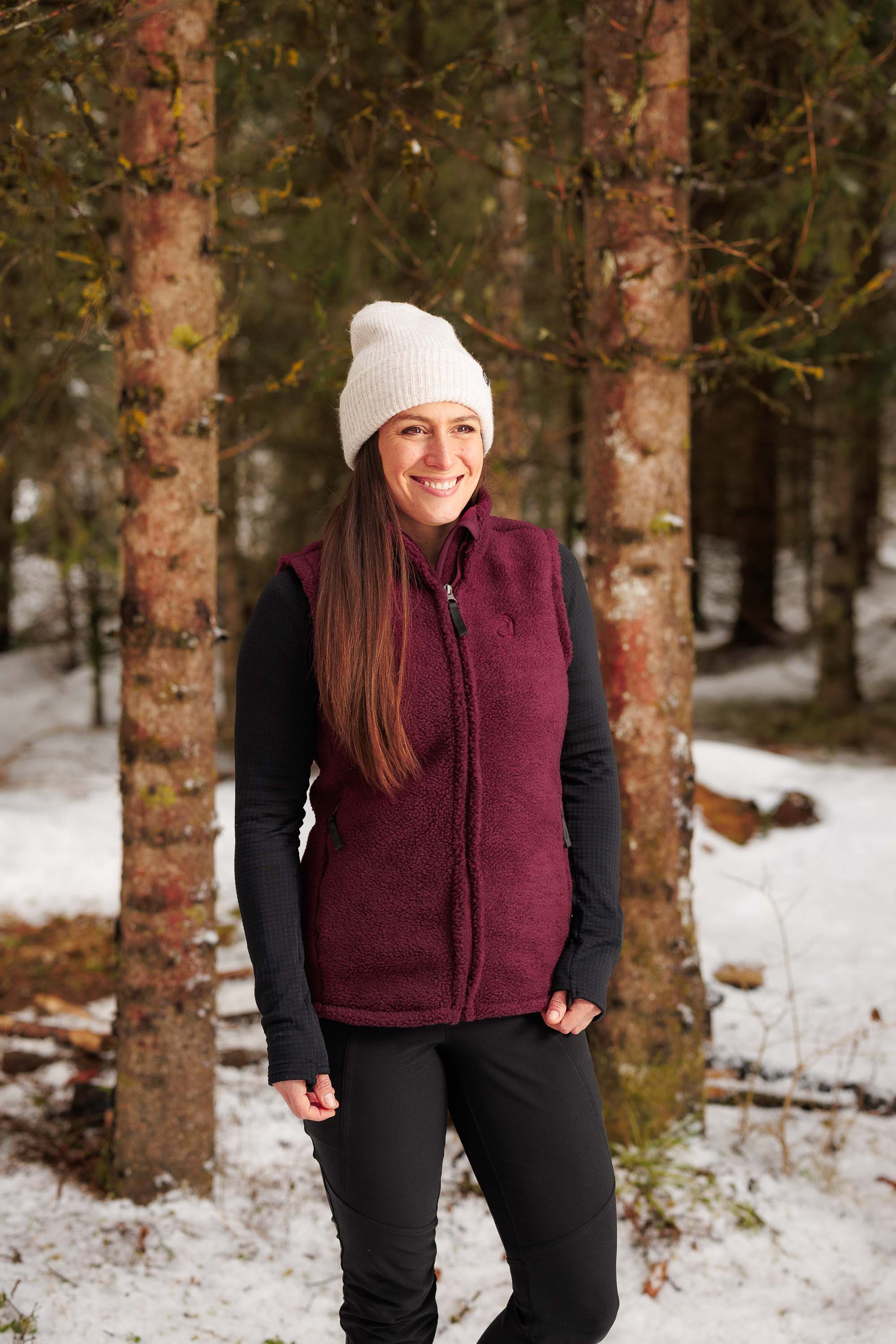 Sherpa Vest Burgundy - Image 15