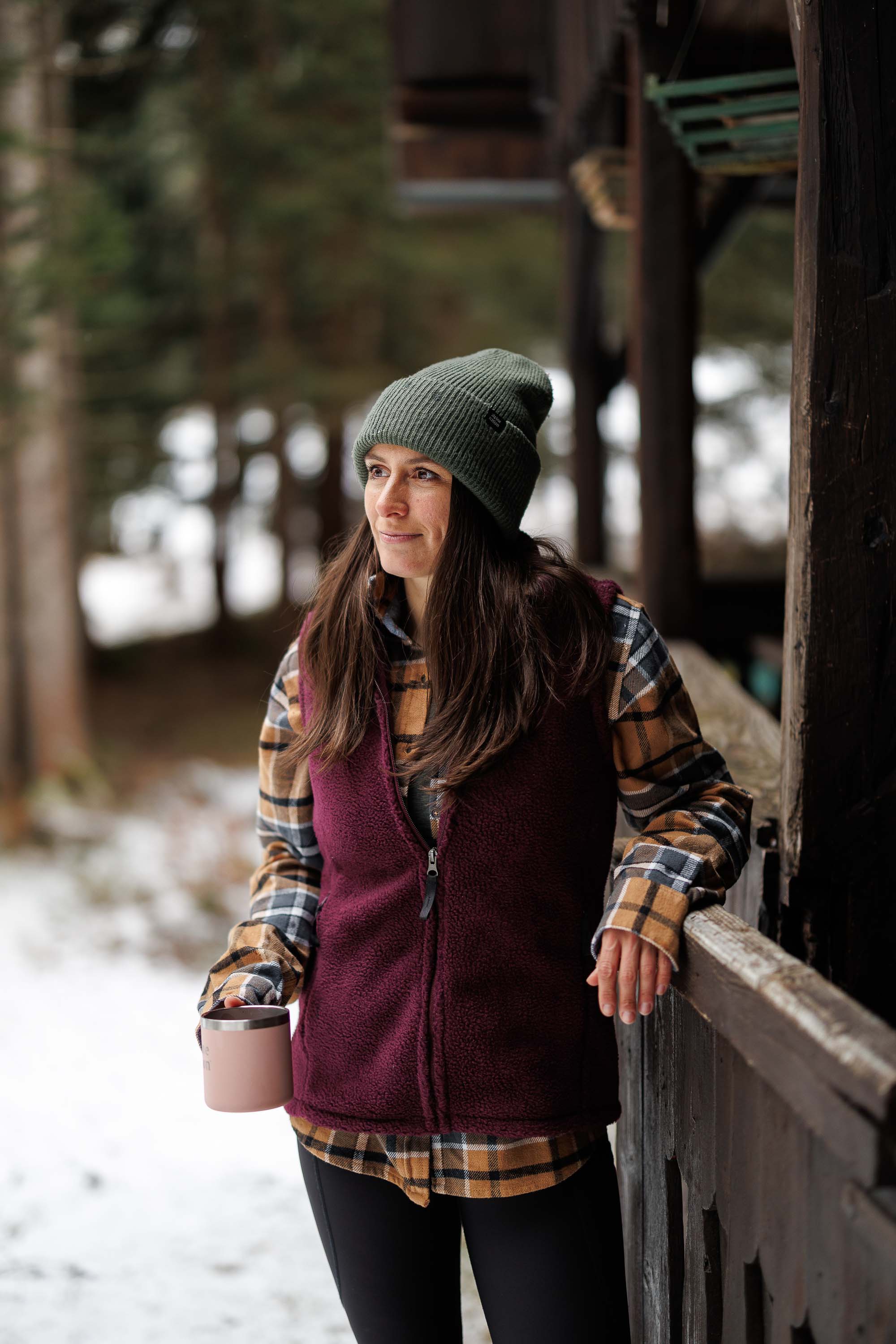 Sherpa Vest Burgundy - Image 5