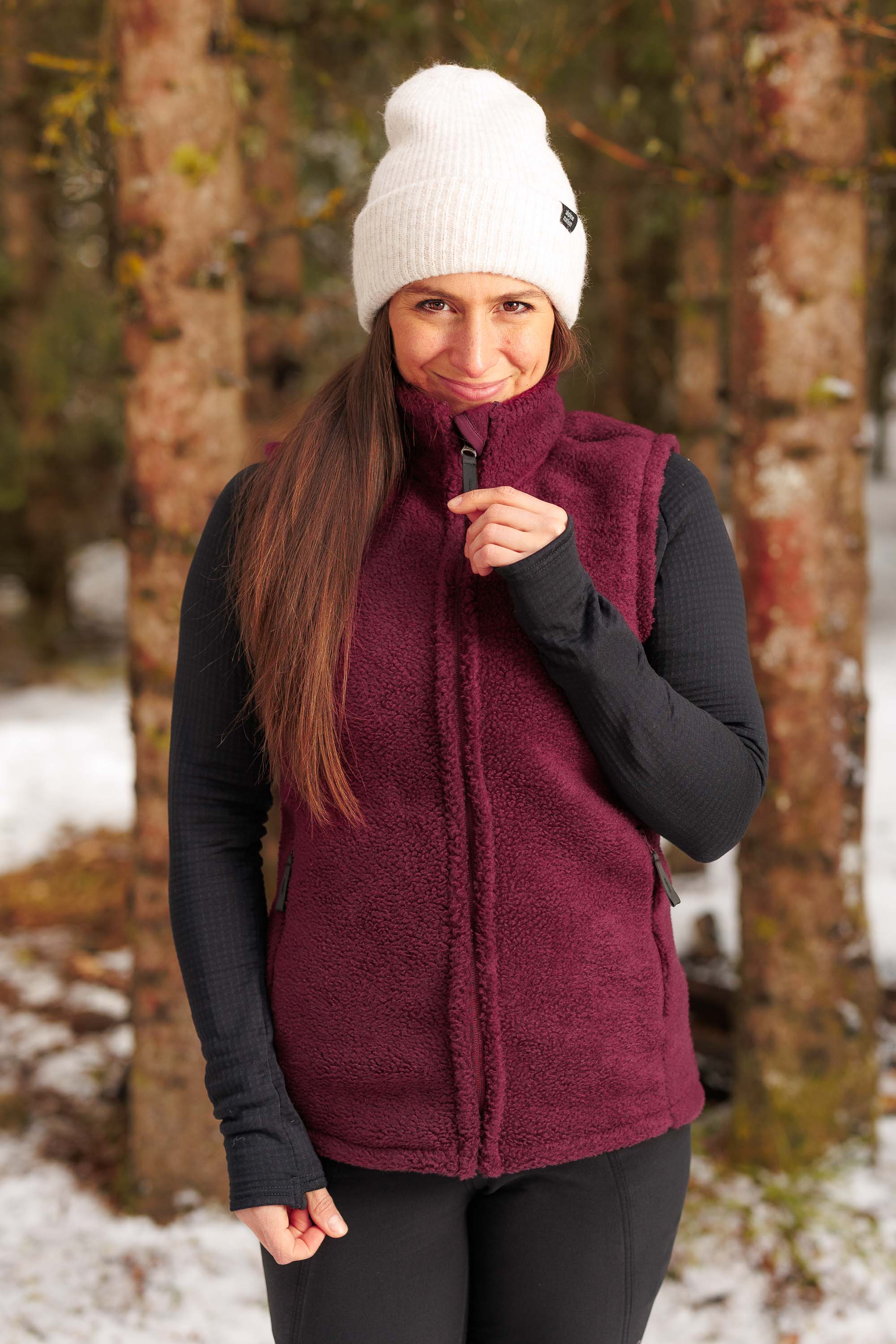 Sherpa Vest Burgundy - Image 7