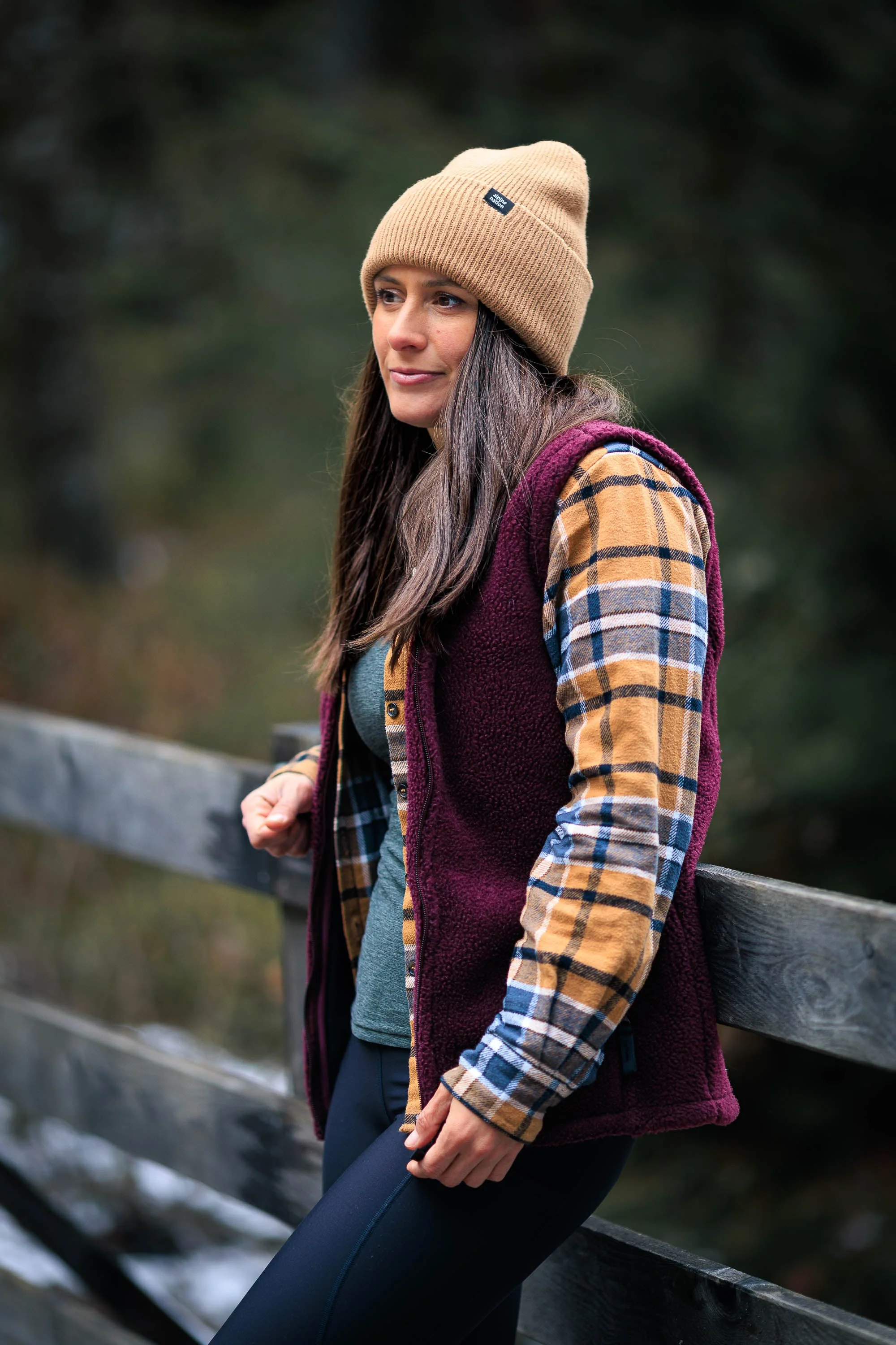 Sherpa Vest Burgundy - Image 8