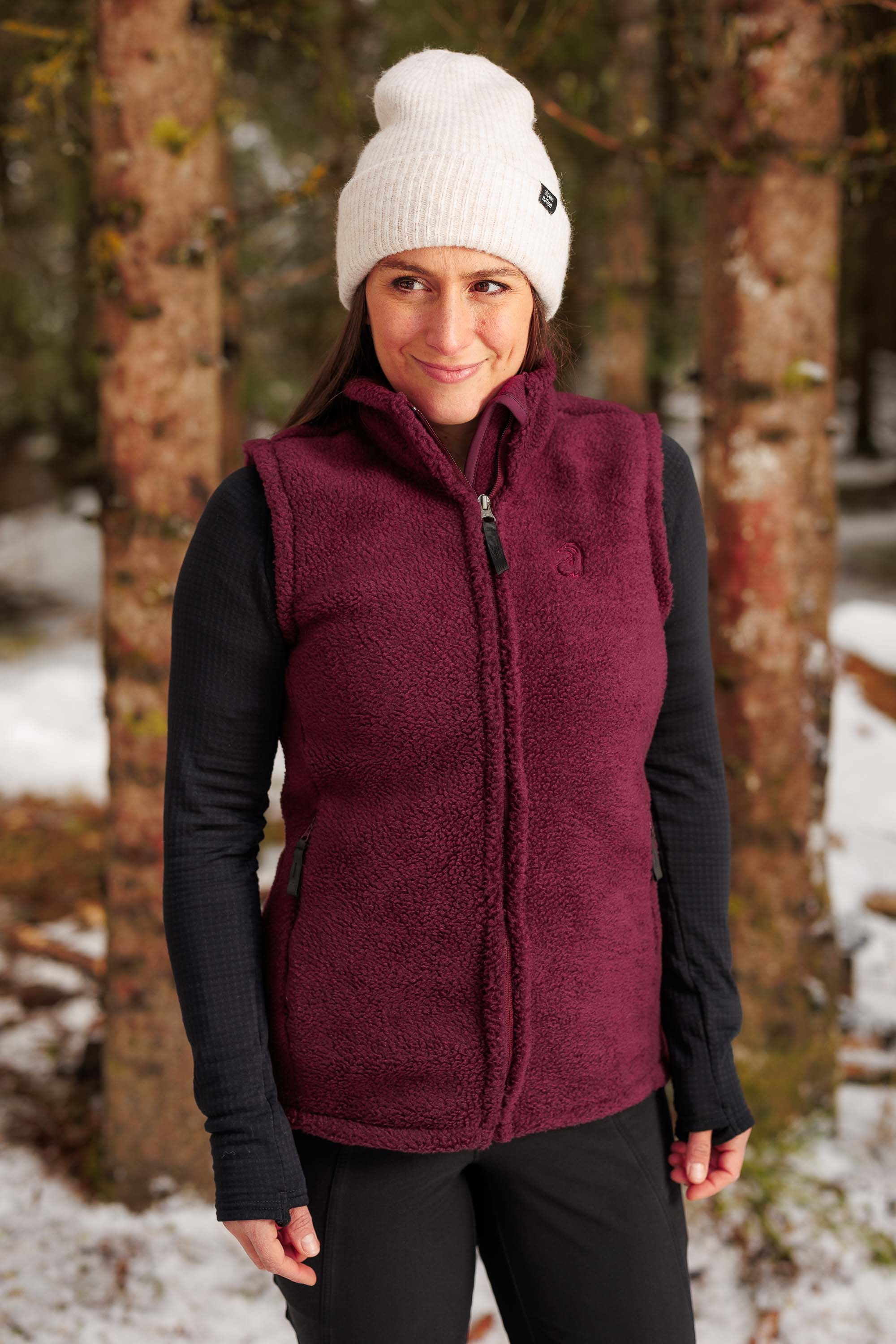 Sherpa Vest Burgundy - Image 9